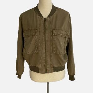 Young‎ Fabulous and Broke Utility Bomber Jacket Medium Khaki